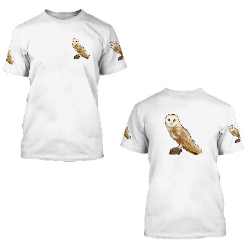 Discover Owl Pet Barn Owl Bird Lover 3D T Shirts