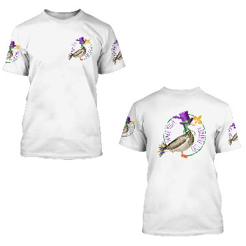 Discover Shake Your Tail Feather Mardi Gras Duck Hunting Baseball Tees 3D T Shirts