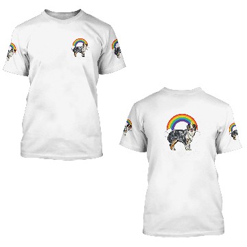 Discover Rainbow Australian Shepherd Ew People Unicorns Dog Baseball Tees 3D T Shirts