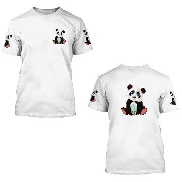 Discover Panda Pet Boba Tapioca Pearls Bubble Milk Tea Drink Panda Lover 3D T Shirts