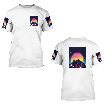 Discover Mount Rainier Vaporwave Mountain Mountaineer Washington Zip 3D T Shirts