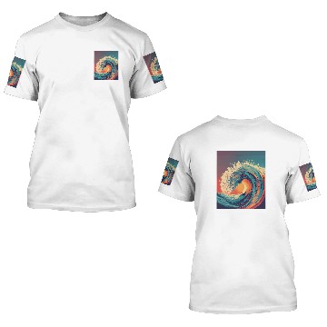 Discover Subdued Honolulu State Surf Art 3D T Shirts