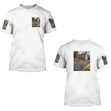 Discover Stone Cottage Garden Roses Lavender 3D T Shirts