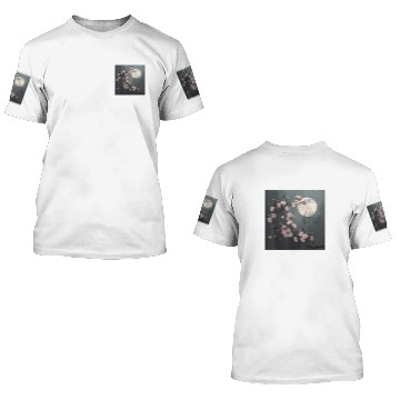Discover Nighttime Garden of Ethereal Sakura Blossoms Baseball Tees 3D T Shirts