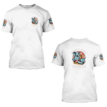 Discover Elephant Pet Sun s Out Trunks Out Elephant at Beach Baseball Tees 3D T Shirts