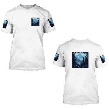 Discover Tree Woods dark Green Nature Outdoor Explore forest green 3D T Shirts