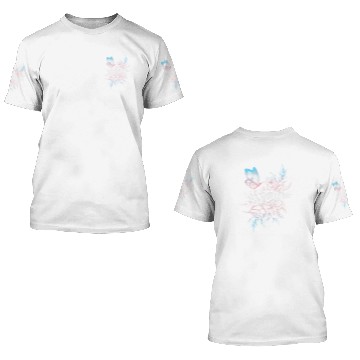 Discover Transgender Butterfly Flower Transgender Pride Transsexual 3D T Shirts