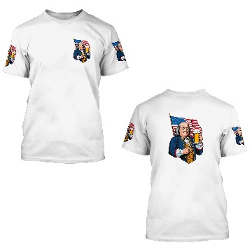 Discover Beer Fun Benjamin Franklin With Beer Mug Design 3D T Shirts