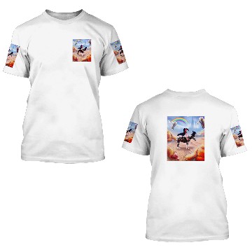 Discover Chicken Lover Crow Riding Zebra With Chicken Nuggets And Cola 3D T Shirts