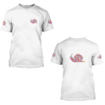Discover International Dot Day Colorful Dotted Snail Zip 3D T Shirts