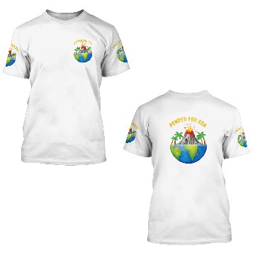 Discover Pompeii Fun Run Geography Volcanologist Volcanology Apparel 3D T Shirts