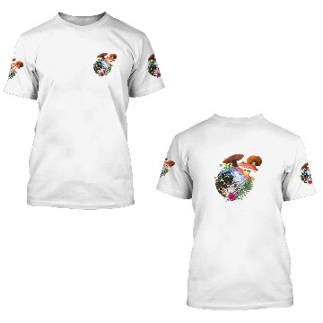 Discover Disco Ball Cottagecore Mushroom Butterfly Flowers 3D T Shirts