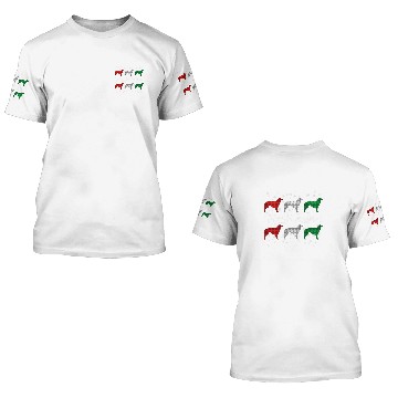 Discover Borzoi Merry Christmas Argyle Dog 3D T Shirts