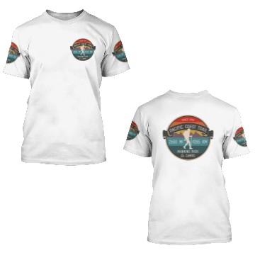 Discover PCT Hiking Trail Gear Pacific Northwest Hikers Retro Sunset Baseball Tees 3D T Shirts