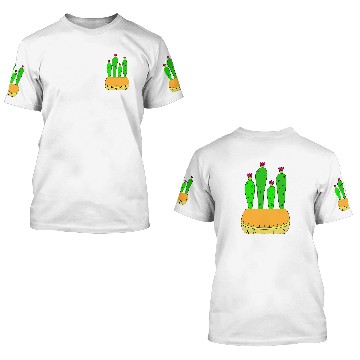 Discover Delicate Melon Pot Cacti 3D T Shirts