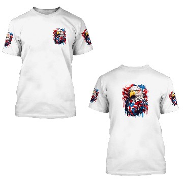 Discover USA Flag Bald Eagle American Flag 1 3D T Shirts