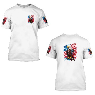 Discover USA Flag Bald Eagle American Flag 2 Baseball Tees 3D T Shirts