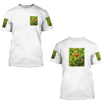 Discover Pomegranate Closed Red Flower Bud Photography Zip 3D T Shirts