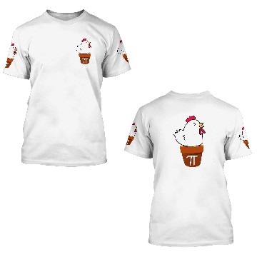 Discover Cute Chicken Pot Pie Funny Math Pun Pi Symbol 3D T Shirts