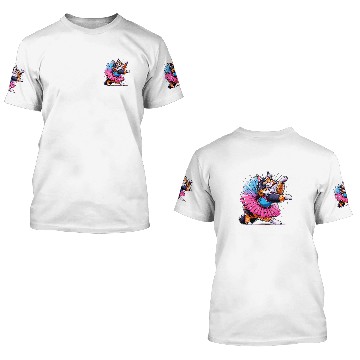 Discover Ballerina Maine Coon Cat Dancing 3D T Shirts