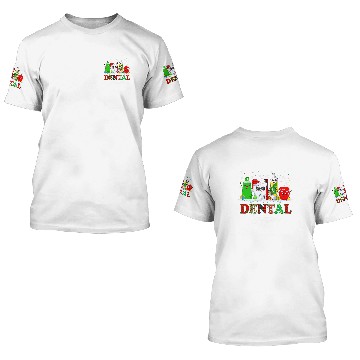 Discover Christmas Dental Squad Dental Assistant Santa Hat Xmas Baseball Tees 3D T Shirts