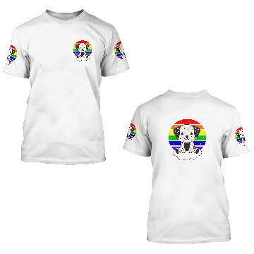 Discover Dalmatian Colorful Rainbow For Kids Cute Dogs Baseball Tees 3D T Shirts