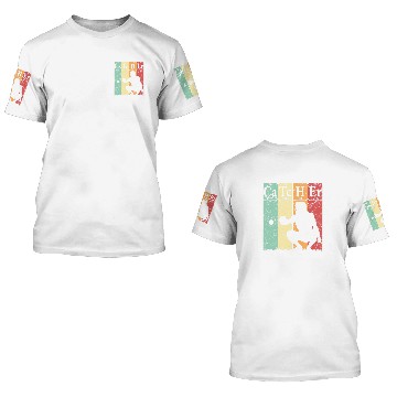Discover Baseball Periodic Table Elements Nerd Baseball Catcher Retro 4 Baseball Tees 3D T Shirts