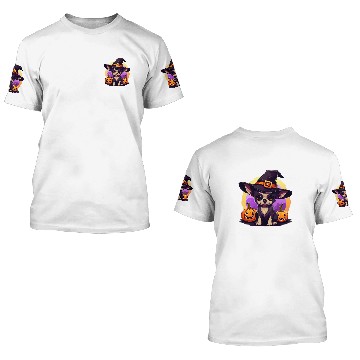 Discover chihuahua halloween dog witch 3D T Shirts