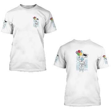 Discover Astronaut Balloon Planetary Science Baseball Tees 3D T Shirts