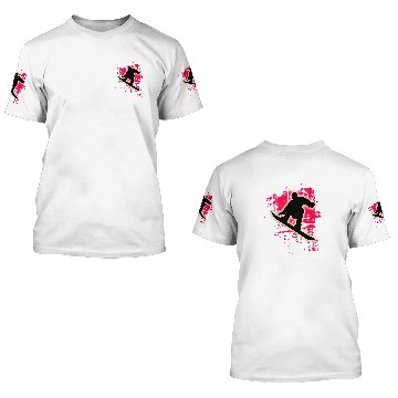 Discover Skiing Ski Red Splatter Snowboarding T Snowboarder Zip 3D T Shirts