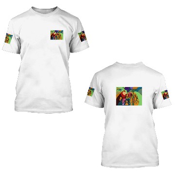 Discover Funny Colourful Creatures Abstract Art Original uniques Pizza 3D T Shirts