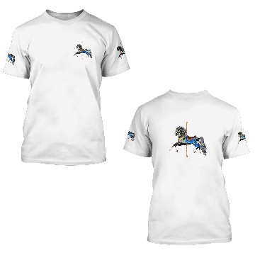 Discover Black Stallion Carousel Horse 3D T Shirts