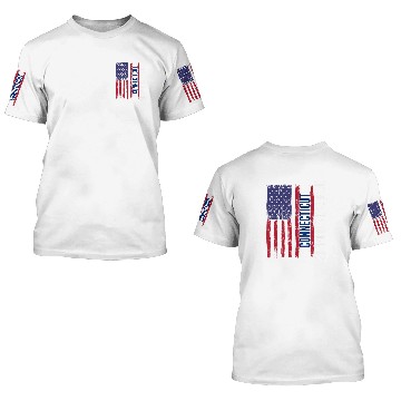 Discover Connecticut Backs the Blue American Flag Police Support Baseball Tees 3D T Shirts