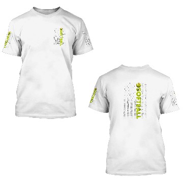 Discover Distressed SoftBall Team American Flag 3D T Shirts