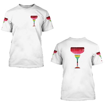 Discover Fun Serape Blanket Margarita Glass Graphic Art Design Baseball Tees 3D T Shirts