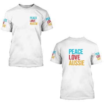 Discover Australian Shepherd Aussie Peace Love Aussie Baseball Tees 3D T Shirts