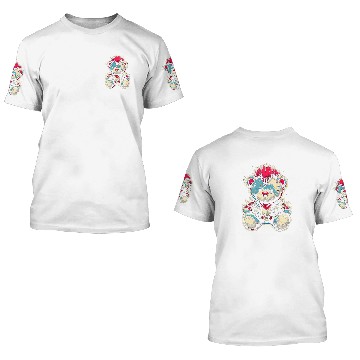 Discover Cute Rocker Teddy Bear Rock Music 3D T Shirts