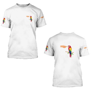 Discover Love Hurts Macaw Parrot Bite Funny Bird Lover Gifts Baseball Tees 3D T Shirts