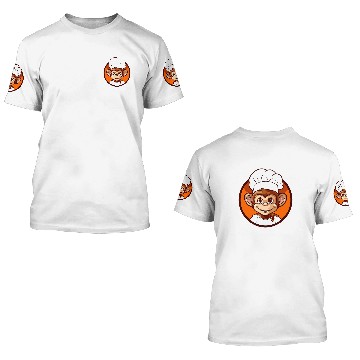 Discover Chef Monkey 2Cute Monkey In A Chefs Hat Monkey Chef 22 3D T Shirts