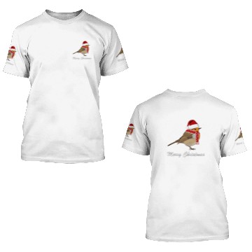 Discover Robin Christmas Bird Santa Claus Biologist Animal 3D T Shirts