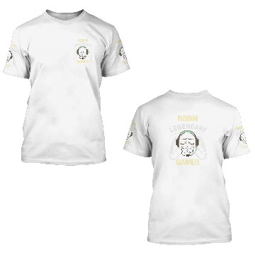 Discover Robin Name Gift 2Personalized Legendary Gamer 3D T Shirts