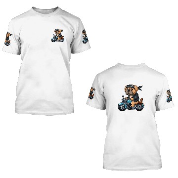 Discover English Mastiff Biker Dog Funny Motorcycle 3D T Shirts