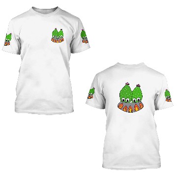 Discover Cacti Couple In A Nice Pot 3D T Shirts