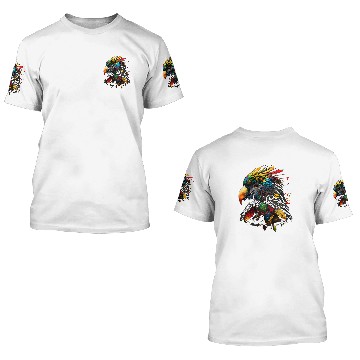 Discover Parrot Colourful Polygon Animal Print Art 3D T Shirts