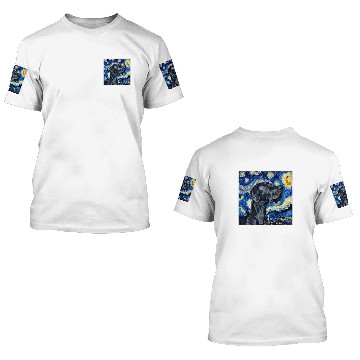 Discover Great Dane Dog Van Gogh Style Starry Night Baseball Tees 3D T Shirts