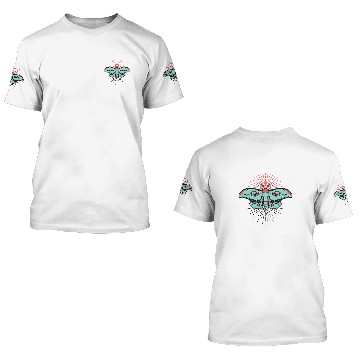 Discover Monarch Goth Moth Deaths Head Moth 2Distressed Horror 3D T Shirts