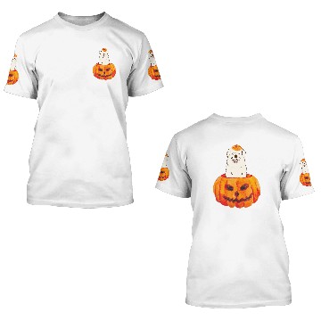 Discover Great Pyrenees Pumpkin PYR Dog Halloween Baseball Tees 3D T Shirts