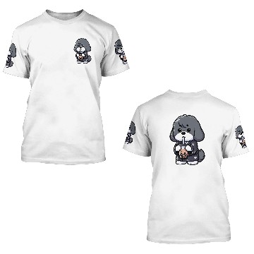 Discover Lhasa Apso Bubble Tea Funny Dog Boba 3D T Shirts