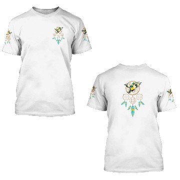 Discover Indigenous Boho Hummingbird Native American Dreamcatcher Baseball Tees 3D T Shirts