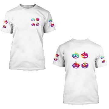 Discover Cute Tie Dye Pumpkin 3D T Shirts